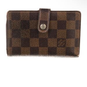 Louis Vuitton 2011 Damier Ebene pattern french purse